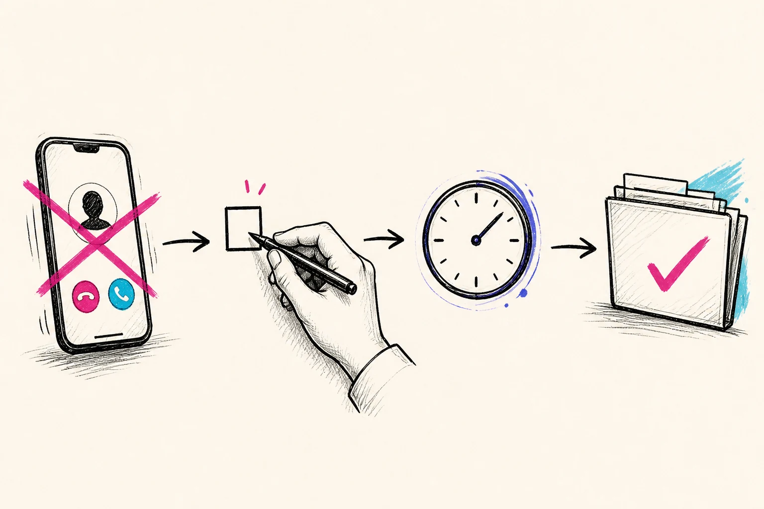 Dessin du parcours qui transforme un appel non sollicité en consentement daté et archivé